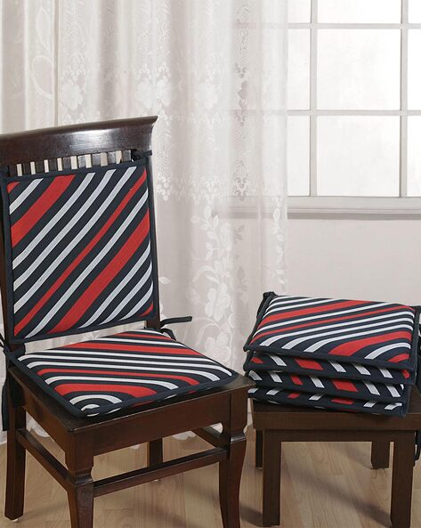 Striped dining chair discount cushions