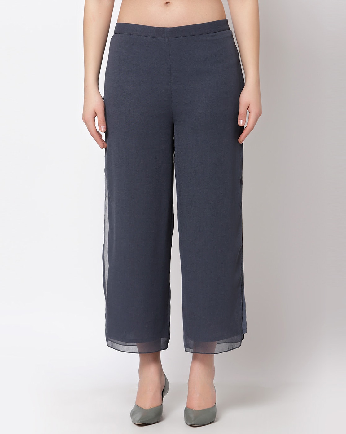 Buy Blue Trousers & Pants for Women by AJIO Online | Ajio.com