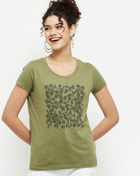 Buy Olive Tshirts for Women by MAX 
