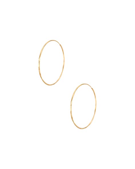 Hammered Gold Hoop Earrings  Athea Jewellery