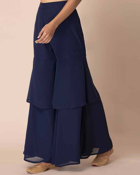 Buy Blue Pants for Women by Indya Online