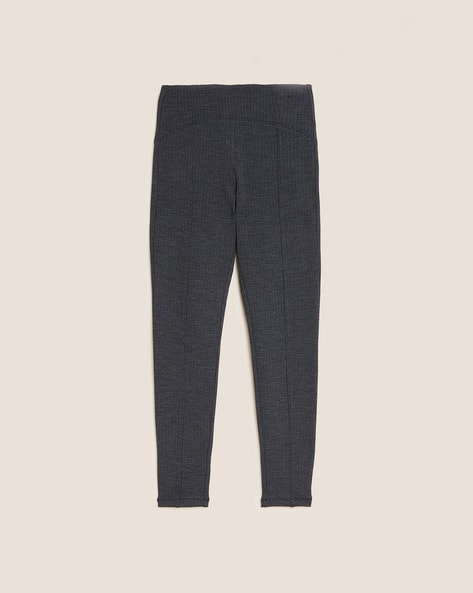 Textured Leggings with Elasticated Waist