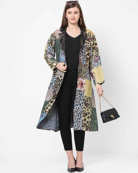 floral print long coat