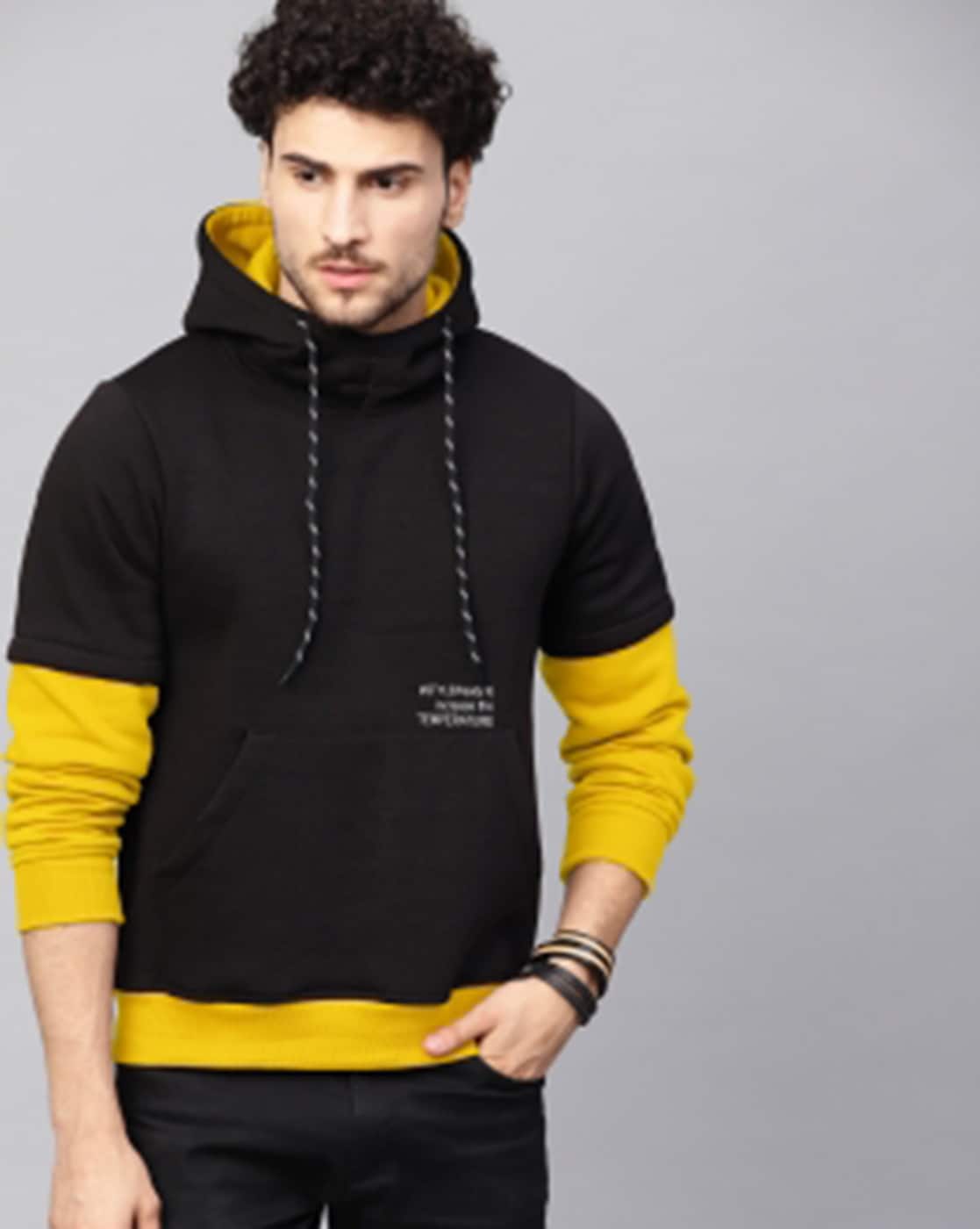 Buy Black Sweatshirt u0026 Hoodies for Men by EYEBOGLER Online | Ajio.com