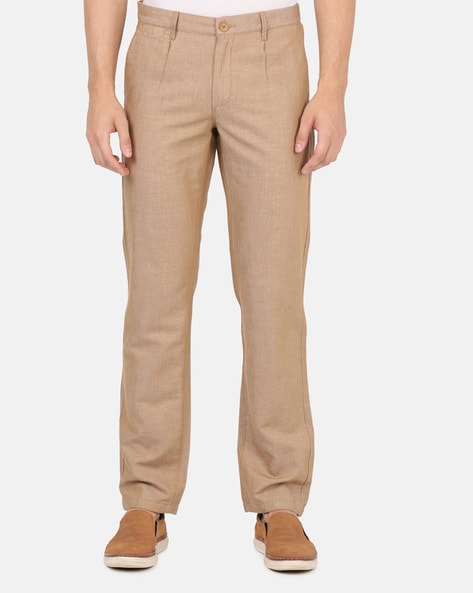 Buy Brown Trousers & Pants for Men by CROCODILE Online | Ajio.com