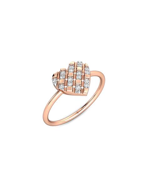 Rose Gold Diamond Studded Allura Ring