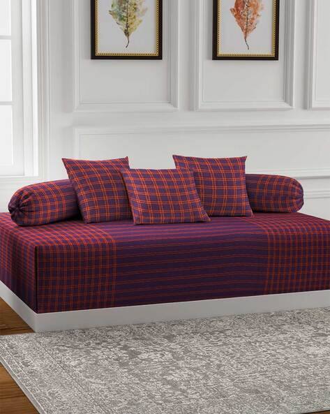 KLOTTHE 5-piece Checked Cotton Bedding Set