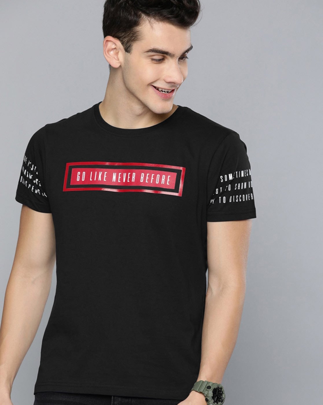 Buy Black Tshirts for Men by EYEBOGLER Online