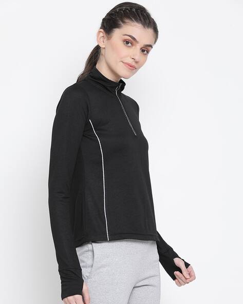 Buy Black Tshirts for Women by Perfkt-U 