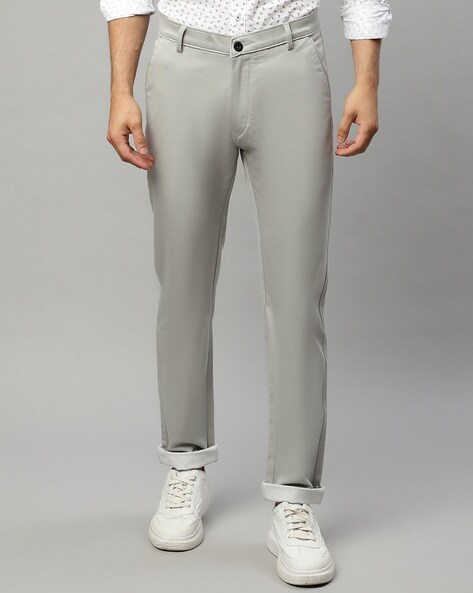 Solid Slim Fit Trousers