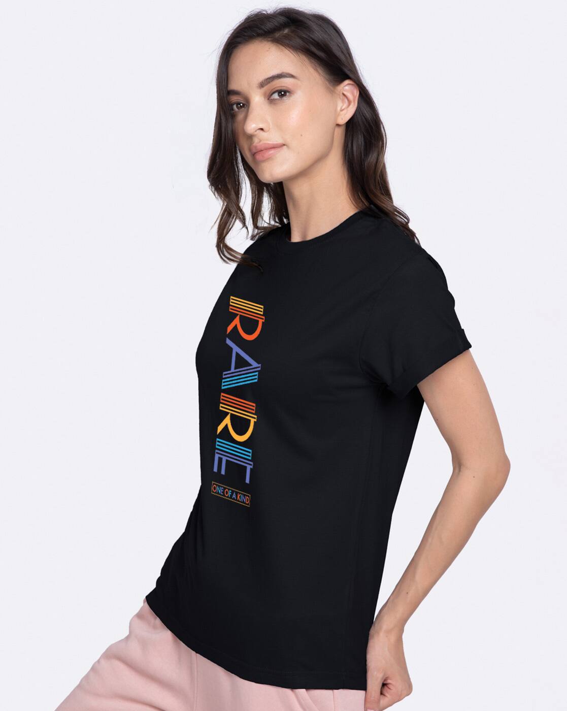 Buy Black Tshirts for Women by BEWAKOOF 