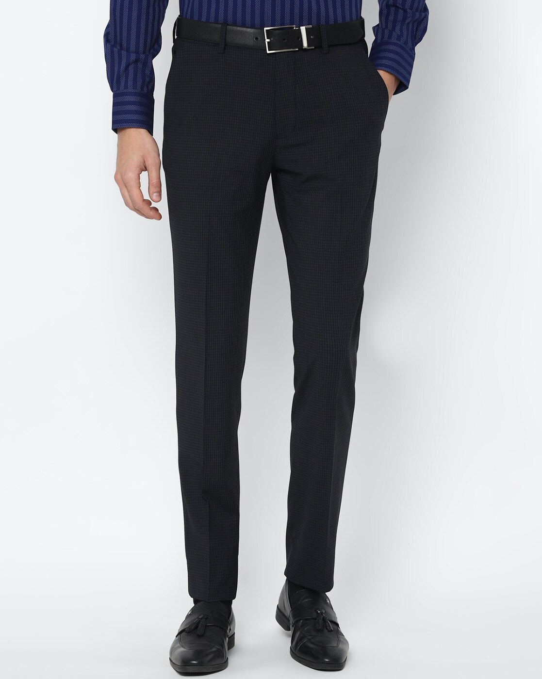 Buy Louis Philippe Black Trousers Online - 805374
