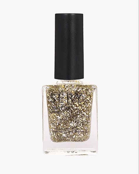 Buy SERY Color Flirt Nail Paint Glitter, High Glossy shine, Chip-Resistant,  6 days long lasting, Enriched with Avocado oil and Vitamin E, Golden  Shimmer, Gold, 10ML Online at Low Prices in India -