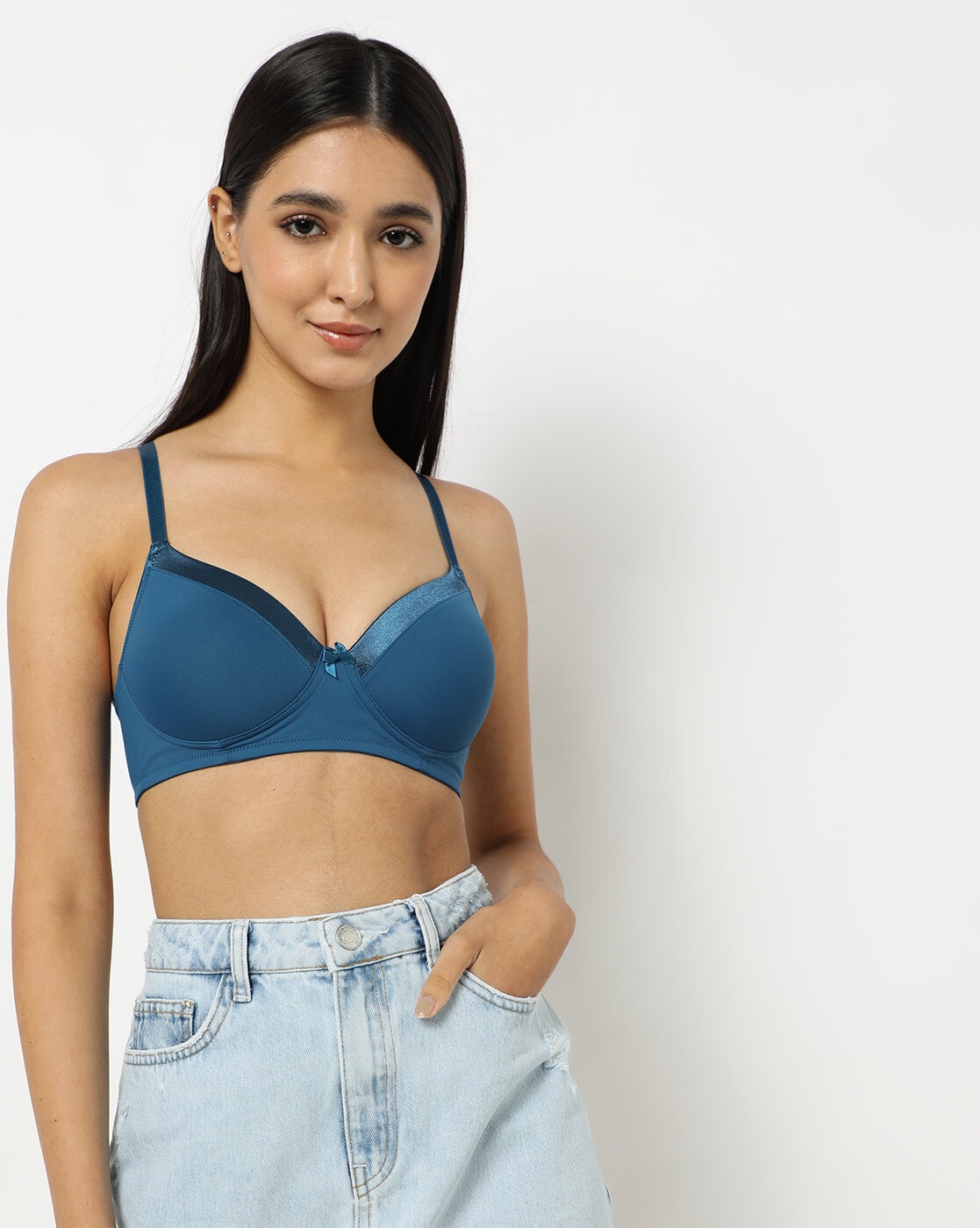 Buy Teal Blue Bras for Women by Fig Online