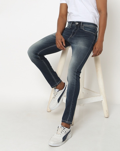 Pepe Jeans Blue Cotton High Rise Jeans
