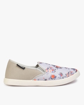 floral flat shoes