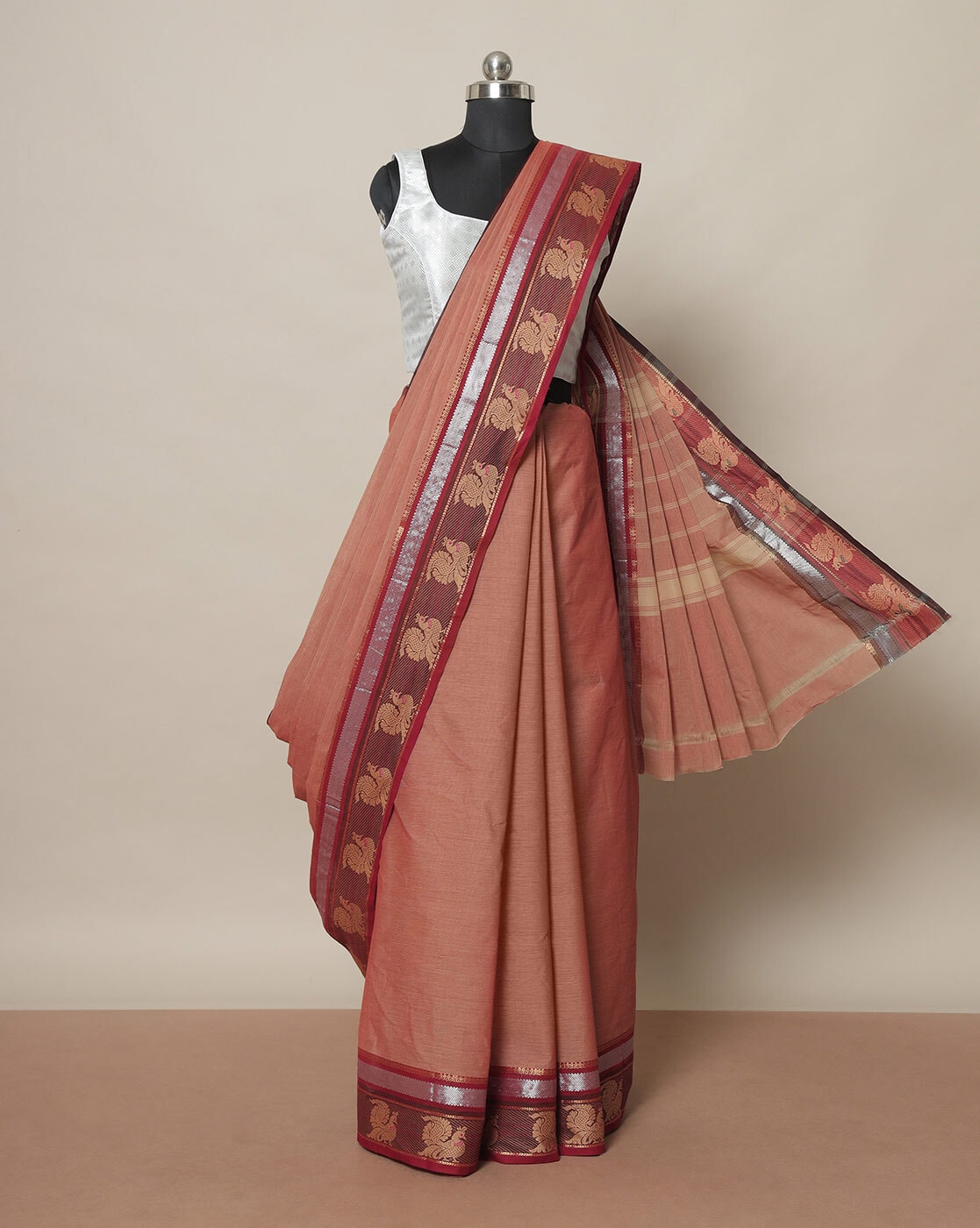 Buy Maroon Sarees for Women by Indie Picks Online | Ajio.com