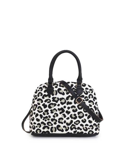 Quilted Cotton Zebra Pattern Shoulder Handbag