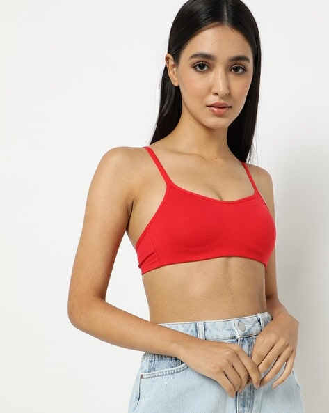 Buy Jockey Non Padded Cotton Beginners Bra - Red Online at Low Prices in  India 