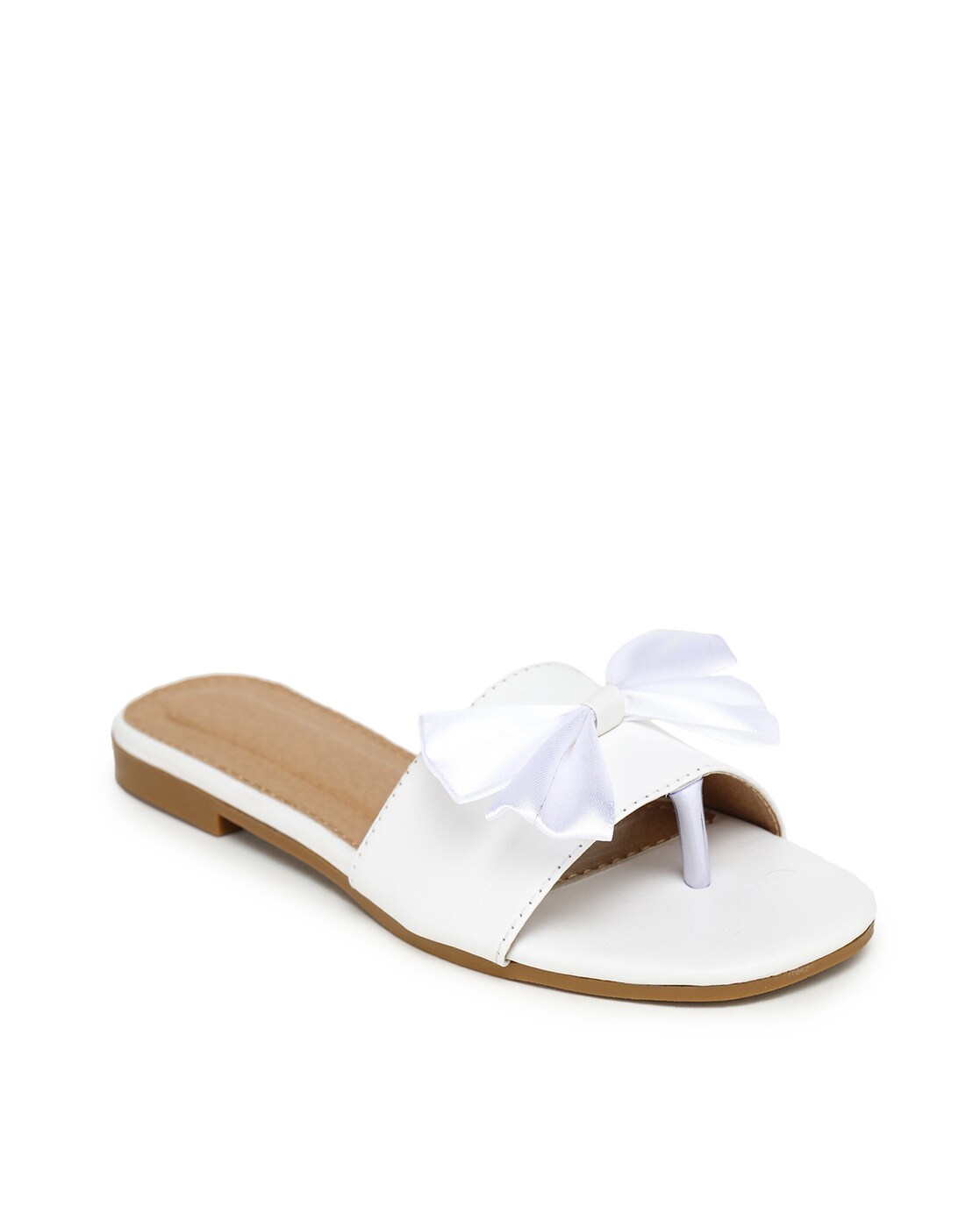 FLAT SANDALS WITH BOW - Blue | ZARA Uzbekistan