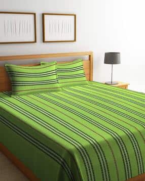 Cotton Woven Design Bedcover with 2 Pillow Covers-image-49