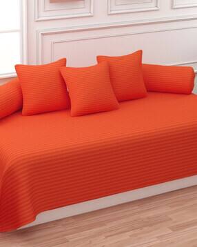 trance home linen Set of 6 Striped Diwan Set-picture-13