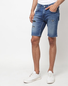 river island mens jean shorts