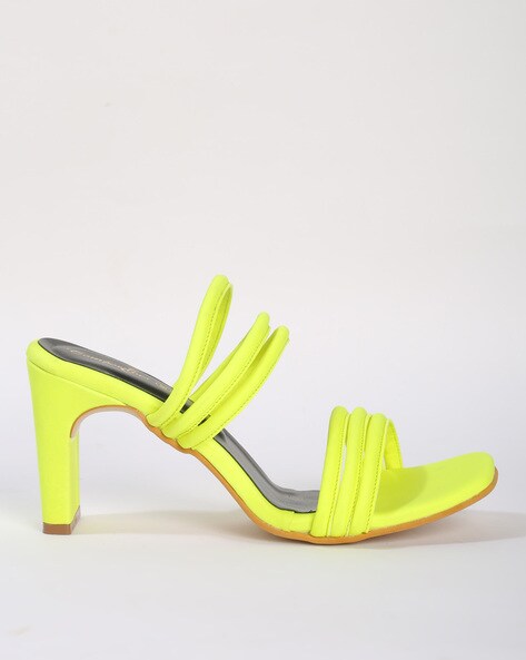 Neon Yellow Pointed Toe Pencils Heels | HL-1082 | Cilory.com