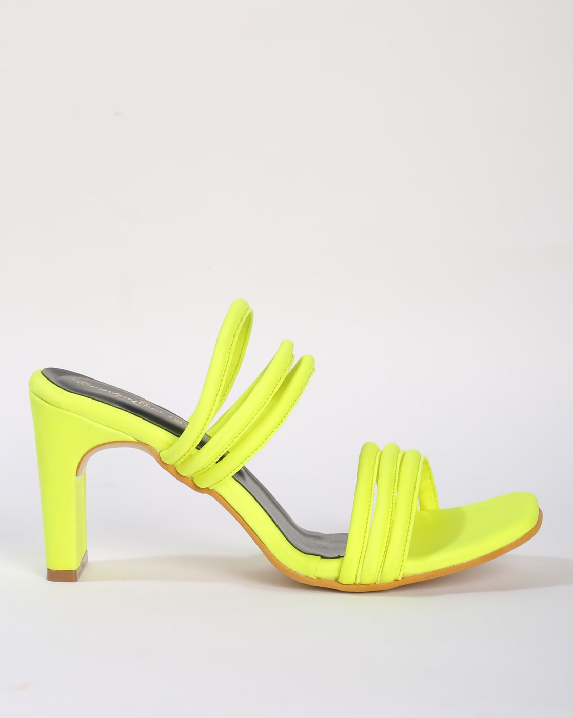 Just Think About It Heeled Sandals - Neon Yellow | White womens sandals,  Neon heels, Heels