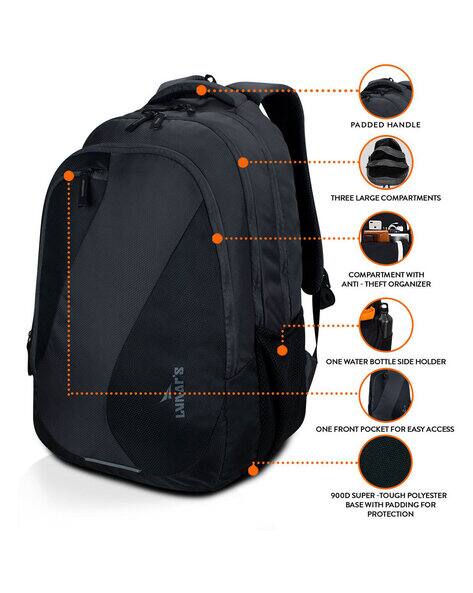 Panelled Backpack with Adjustable Straps