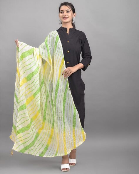 Striped Lace Dupatta Price in India