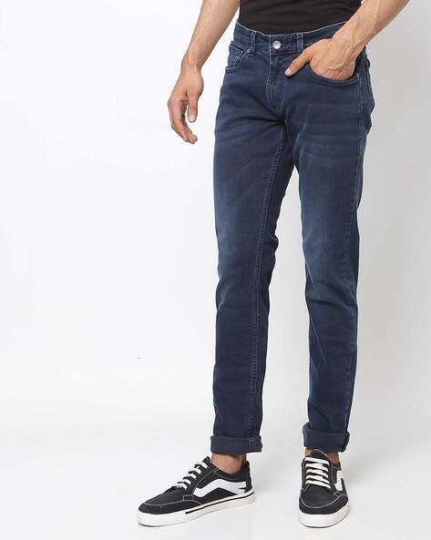 Buy Dark Blue Jeans for Men by SPYKAR 