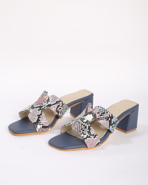 Buy Blue Heeled Sandals for Women by COMFORT TOES Online