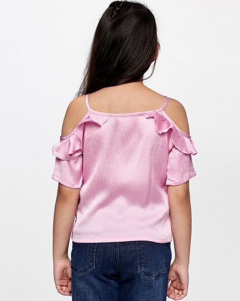 Light pink discount cold shoulder top