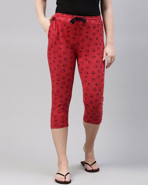 Buy Grey & Red Trousers & Pants for Women by Kryptic Online