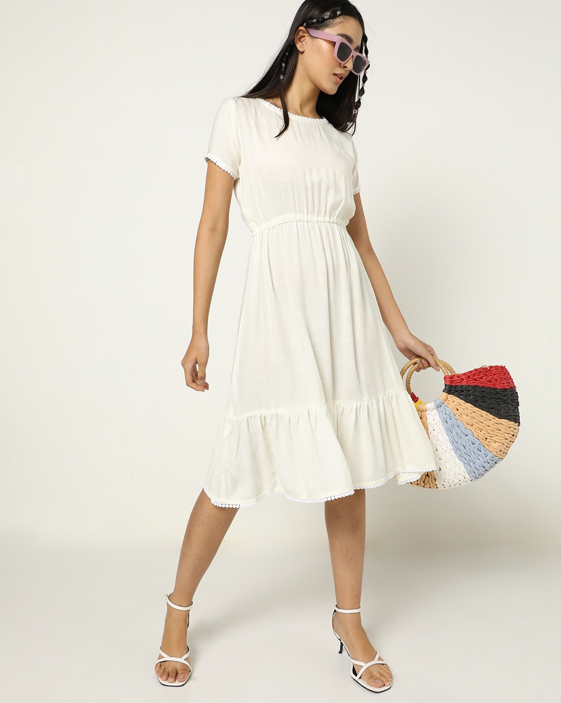 off white skater dress