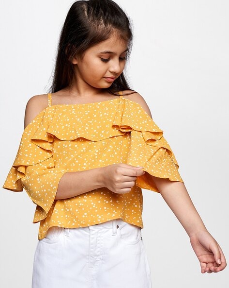 Yellow hotsell spotty top