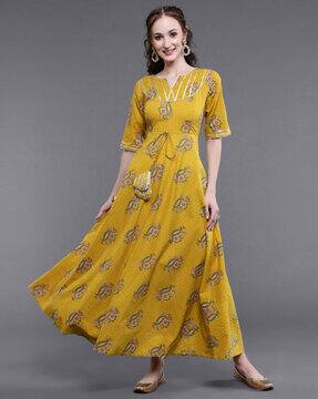Buy Yellow Dresses u0026 Gowns for Women by SAUBHAGYA Online | Ajio.com