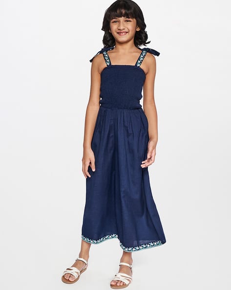 Strappy Jumpsuit with Smocking