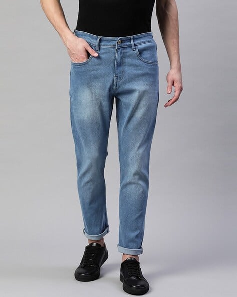 Ankle Fit Jeans Men Ankle Length Pant For Boys Jual Plus Size