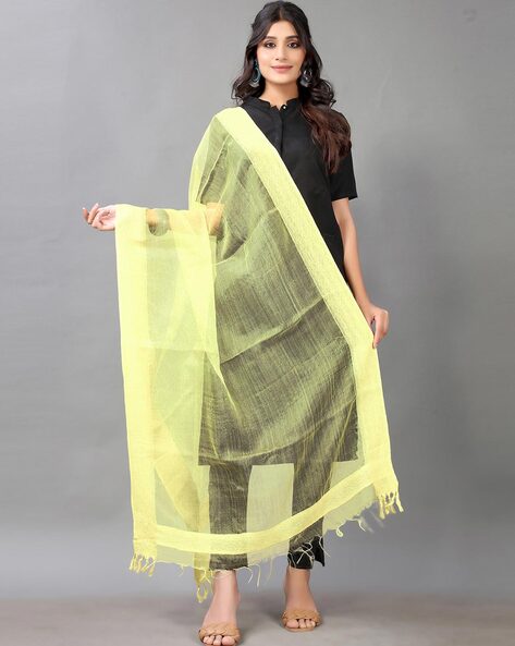 Silk Dupatta with Tassels Price in India