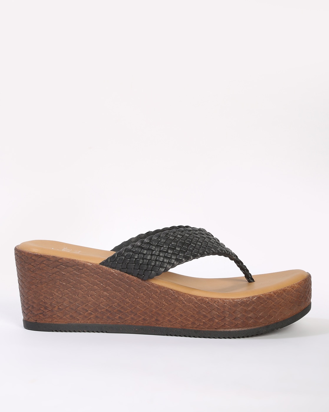 Buy Five By Inc.5 Basket-Weave Thong-Strap Slip-On Wedges at Redfynd