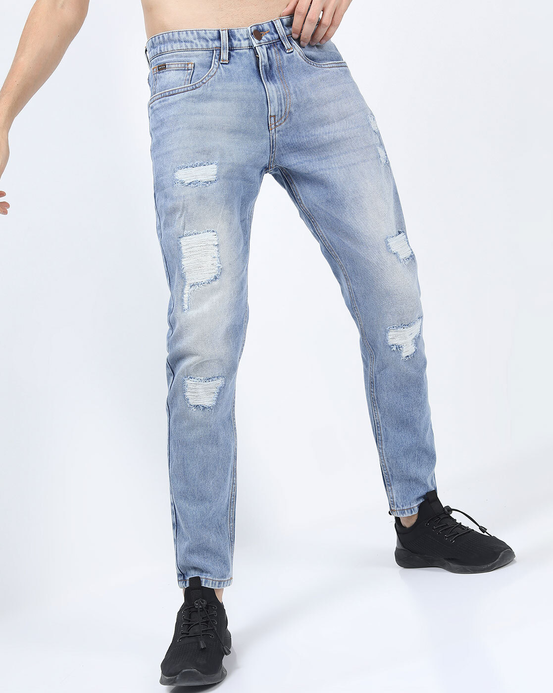 Buy online Mens Slim Fit Distressed Jeans from Clothing for Men by Impackt  for ₹479 at 79% off | 2024 Limeroad.com