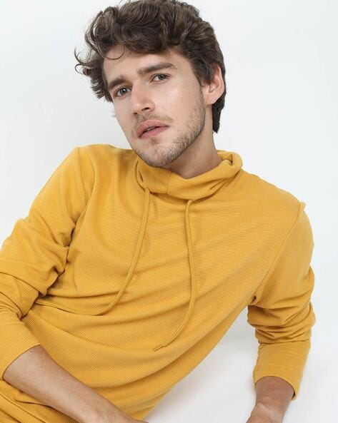 Turtleneck And Hoodie Outfit Men Buy Mustard Yellow Tshirts For