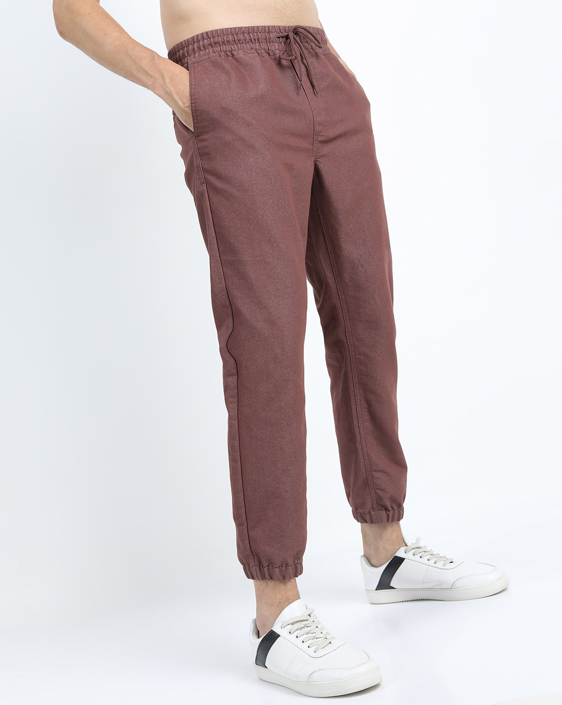 COMBİNE MİCHAİL Men's Rose Color Double Leg Standard Cut Waist Tied Side  Pocket Jogger Pants - Trendyol