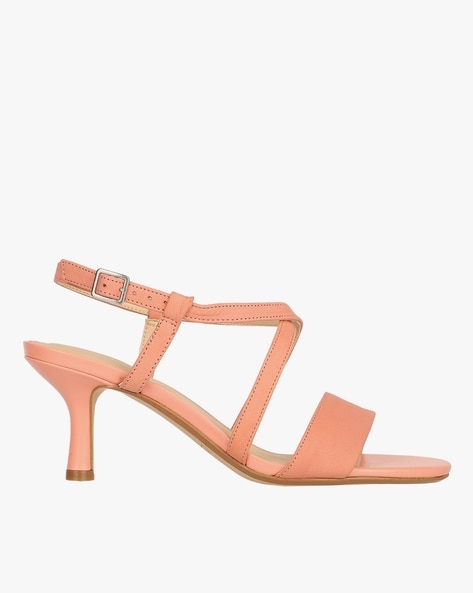 Buy Beira Rio Monteroo Ankle Strap Block Heel Sandals In Coral | 6thStreet  Kuwait