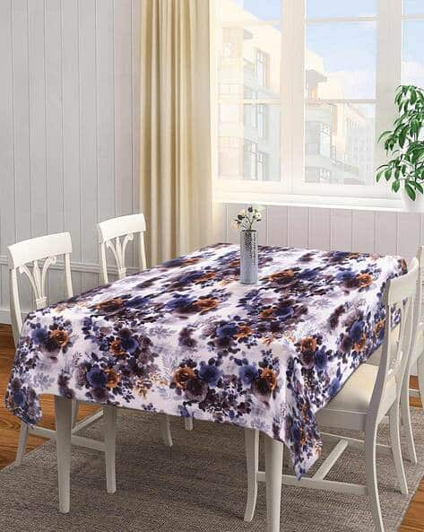 KLOTTHE Floral Print Rectangular Table Cover