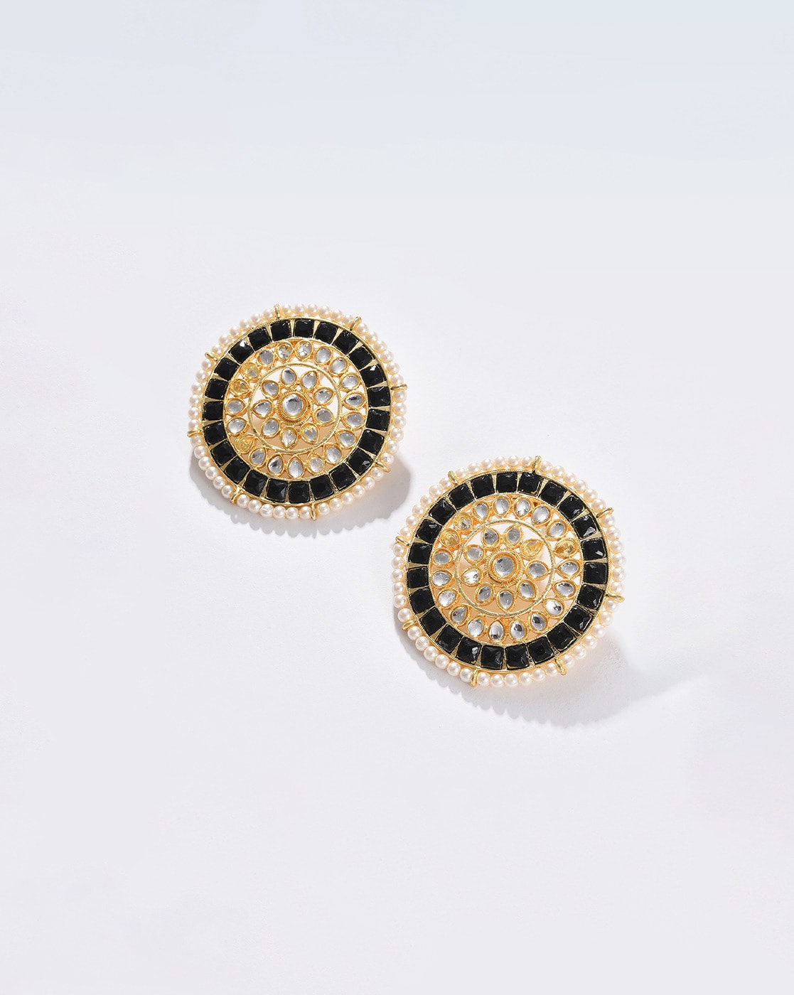 Black bead jumkas... - Sri light weight gold jewellery | Facebook