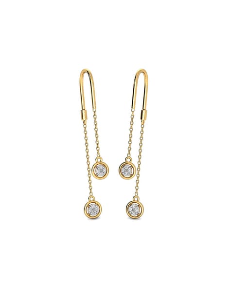 Cluster Miracle Plate Diamond Earrings Online Jewellery Shopping India |  Yellow Gold 14K | Candere by Kalyan Jewellers