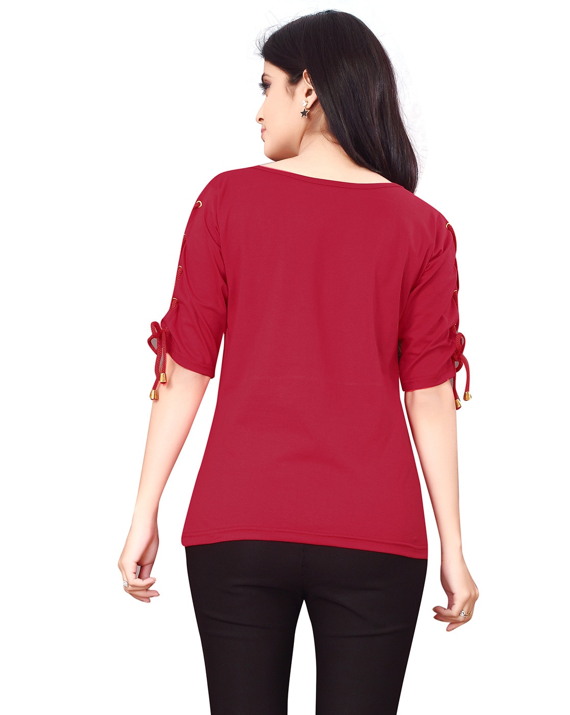 Buy Red Tops for Women by OM SAI LATEST CREATION Online | Ajio.com